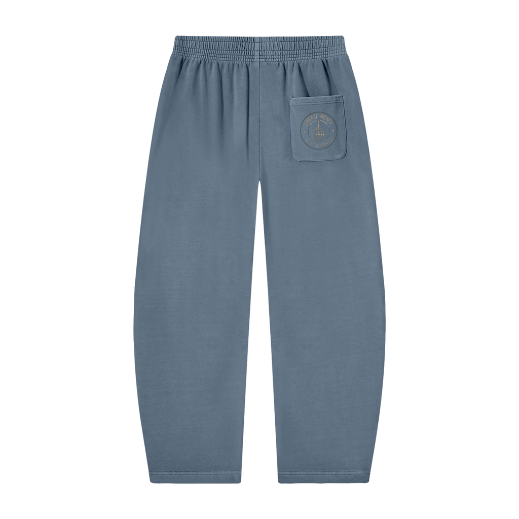 Unisex Vintage Washed Barrel Leg Sweatpants