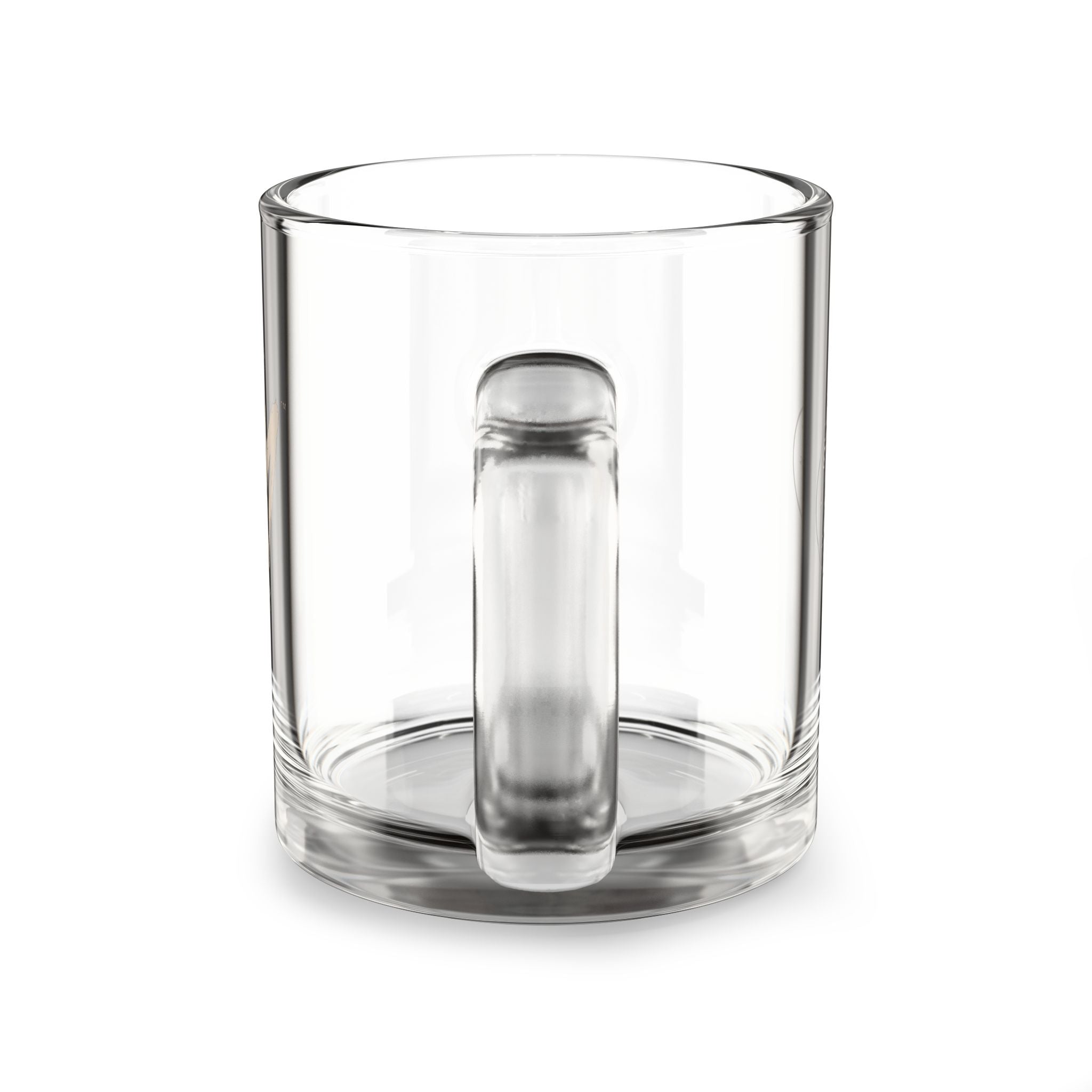Glass Mug — Grease Monkey Dirty Hands Logo 10oz Clear Coffee Cup