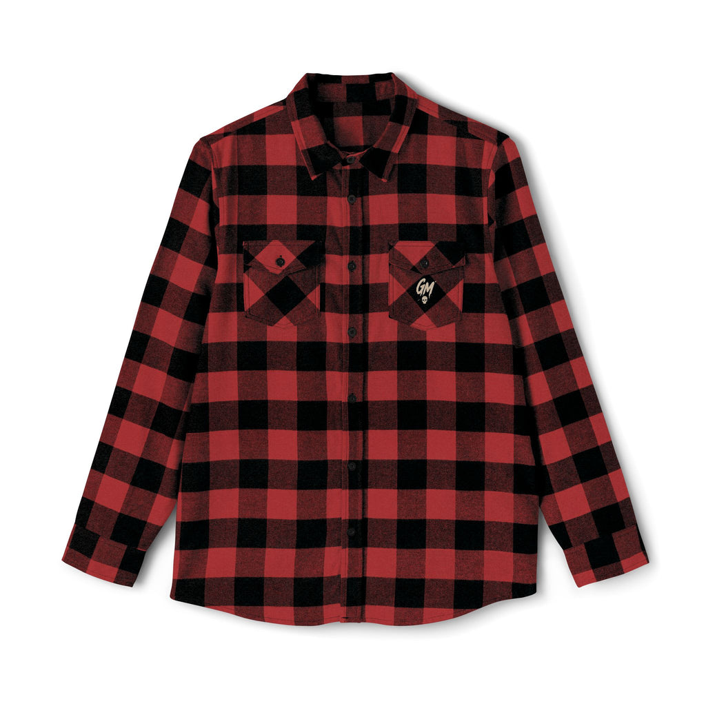 GM, Black & White Buffalo Plaid Flannel Shirt