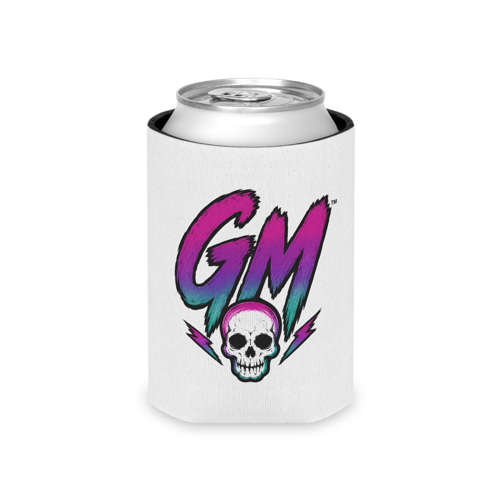 Grease Money Can Cooler – Retro Skull Logo Beverage Koozie