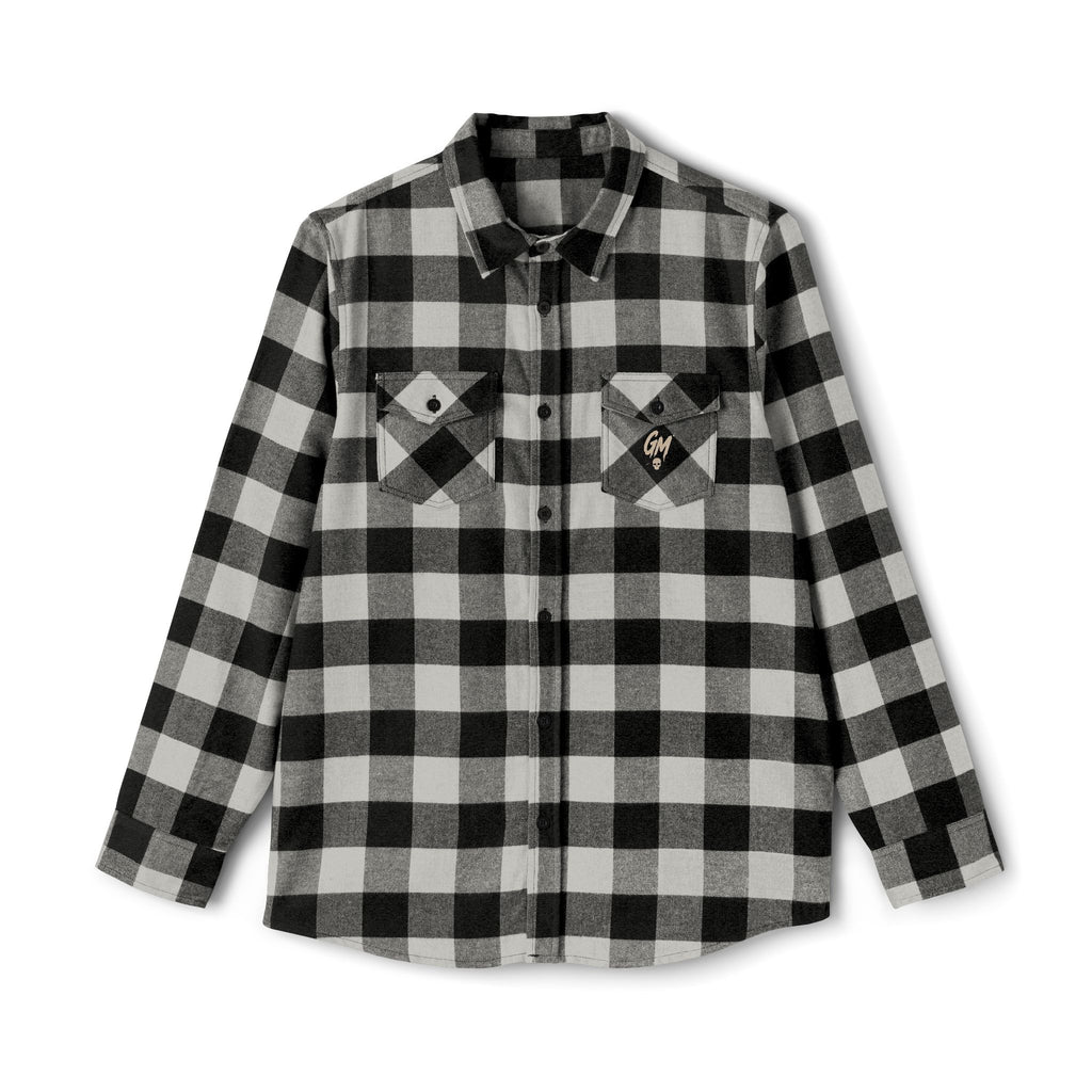 GM, Black & White Buffalo Plaid Flannel Shirt