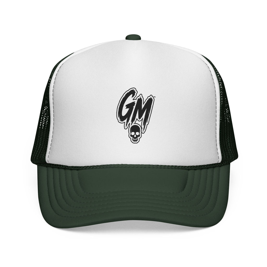 GM Skull Trucker Cap - Bold Retro Logo Mesh Hat