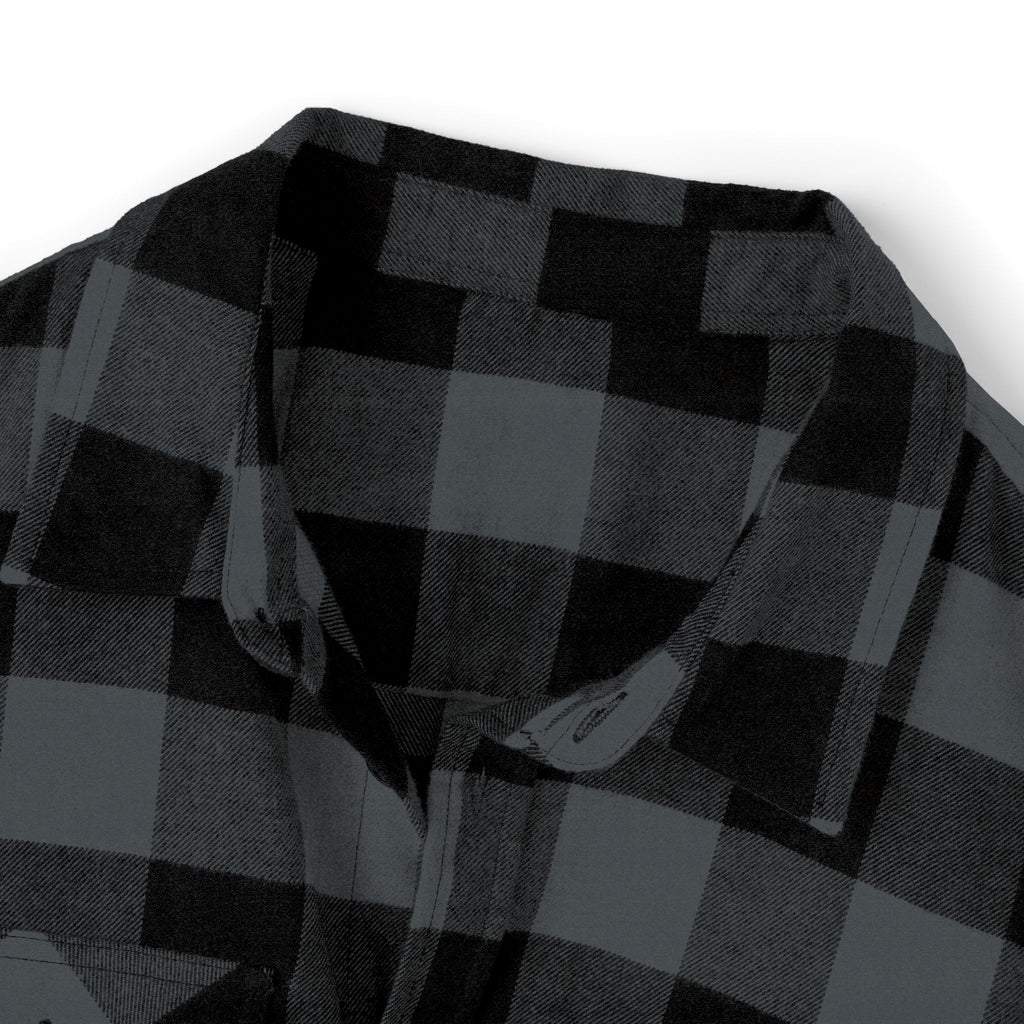 GM, Black & White Buffalo Plaid Flannel Shirt