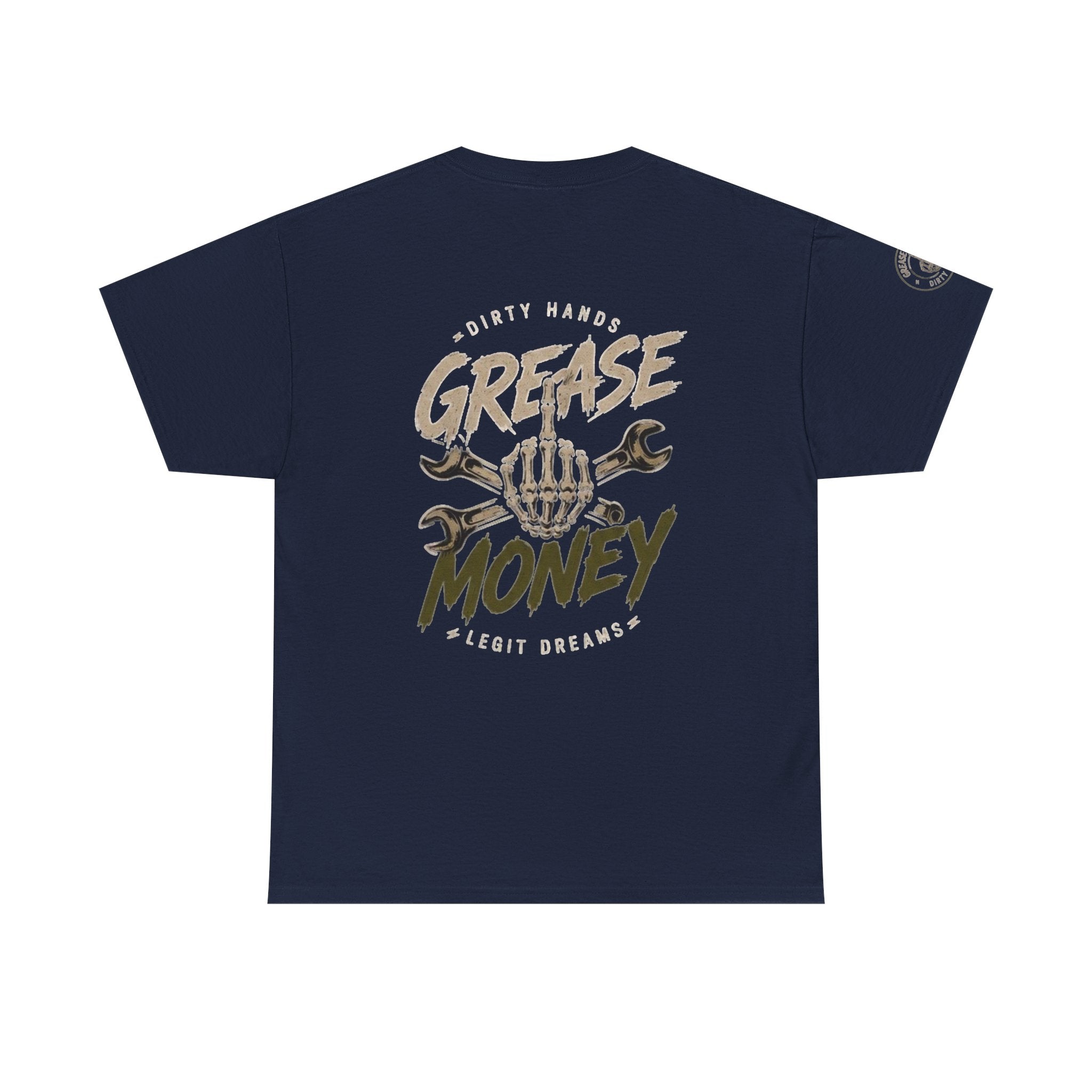 Grease Money Graphic Tee — Vintage Mechanic Car Wrench Shirt