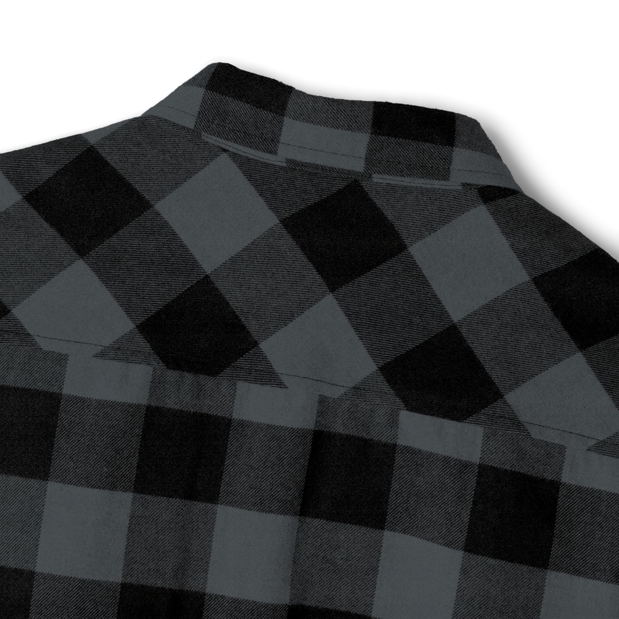 GM, Black & White Buffalo Plaid Flannel Shirt