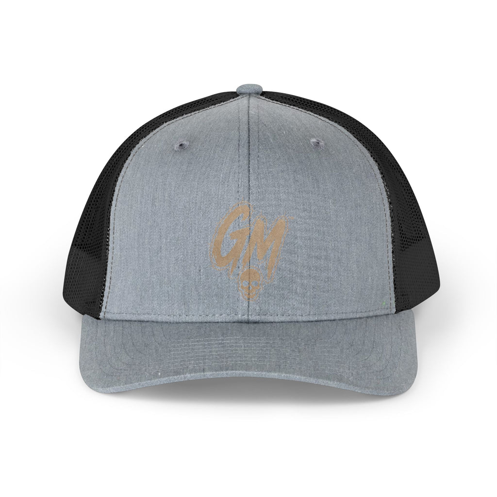 Retro Trucker Hat — GM Skull Vintage Logo Mesh Cap