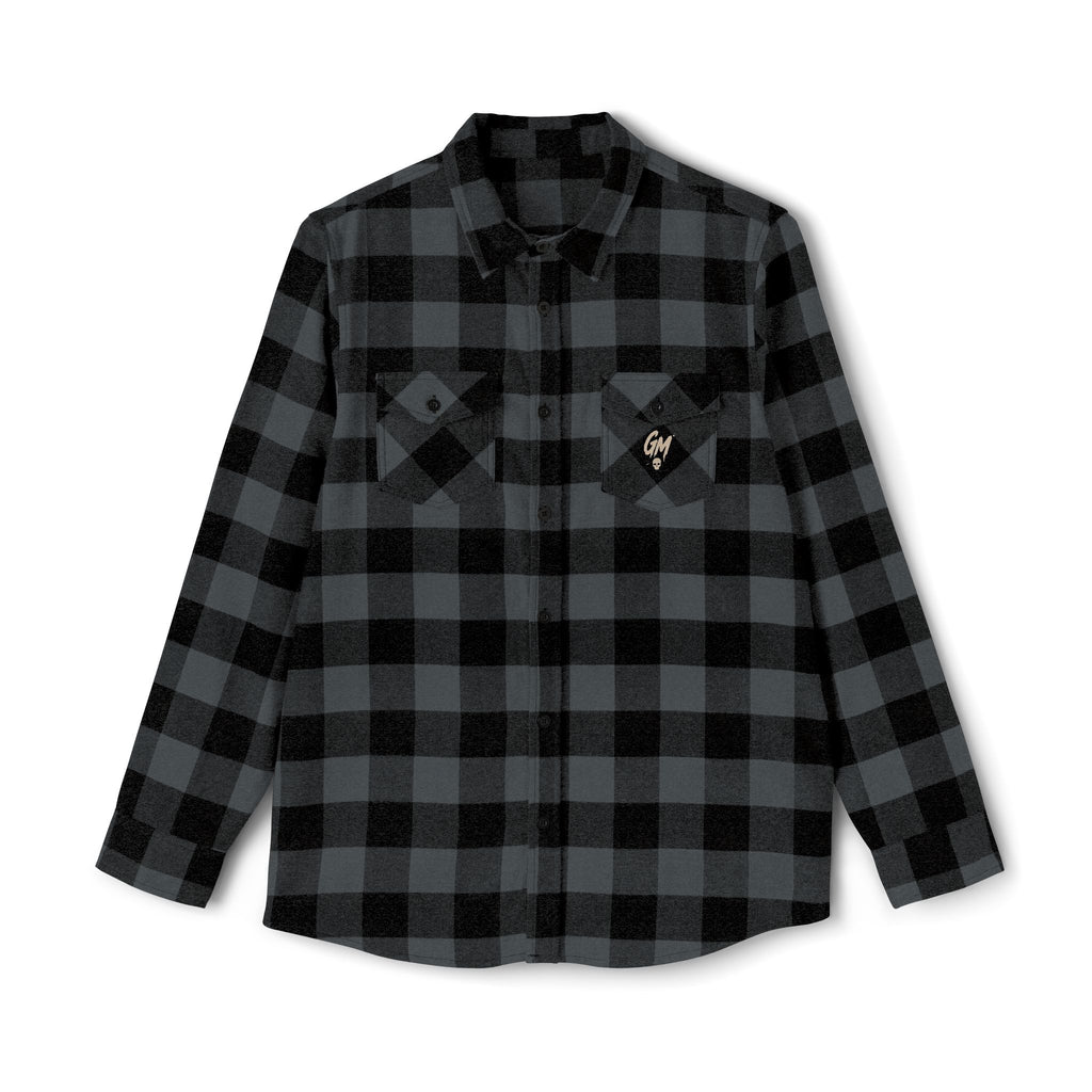 GM, Black & White Buffalo Plaid Flannel Shirt