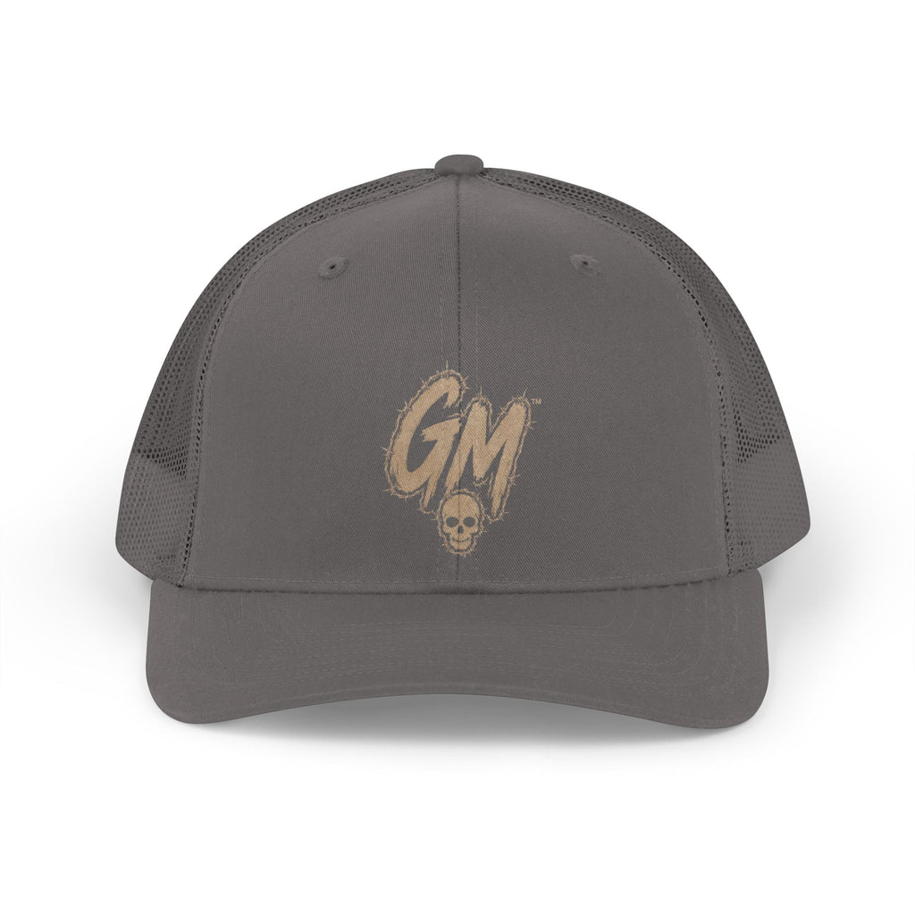 Retro Trucker Hat — GM Skull Vintage Logo Mesh Cap