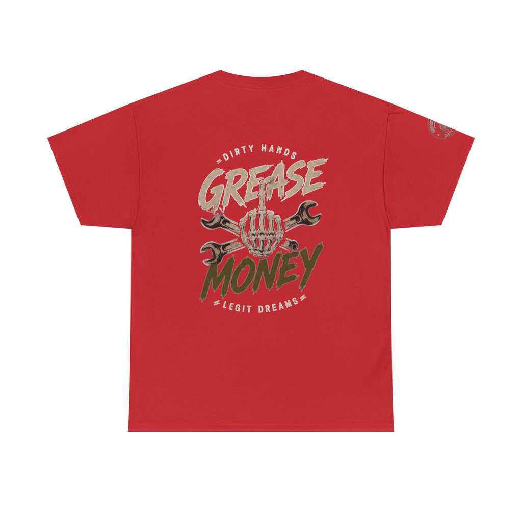 Grease Money Graphic Tee — Vintage Mechanic Car Wrench Shirt