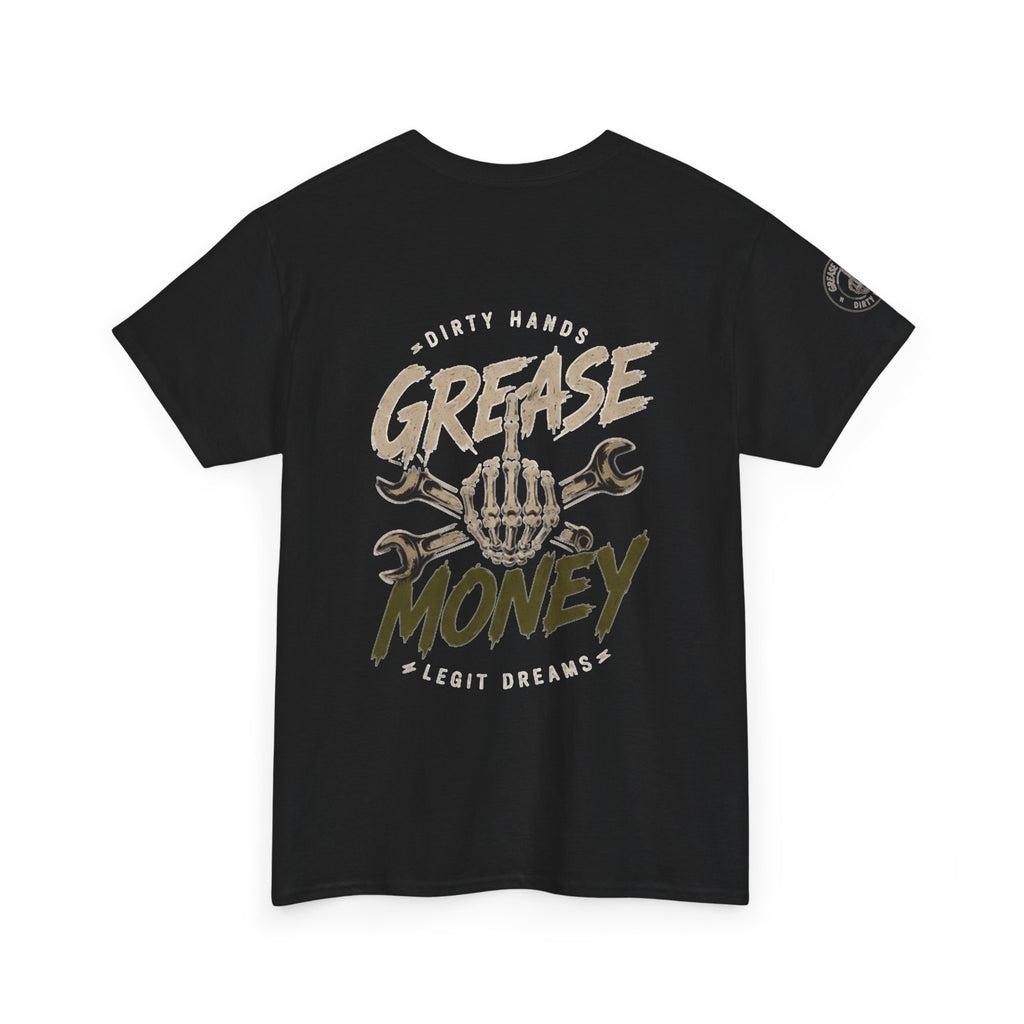 Grease Money Graphic Tee — Vintage Mechanic Car Wrench Shirt