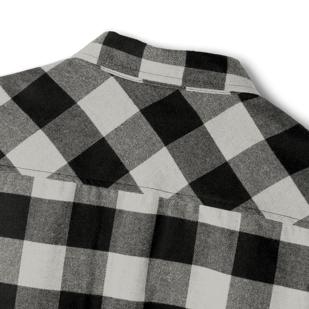 GM, Black & White Buffalo Plaid Flannel Shirt