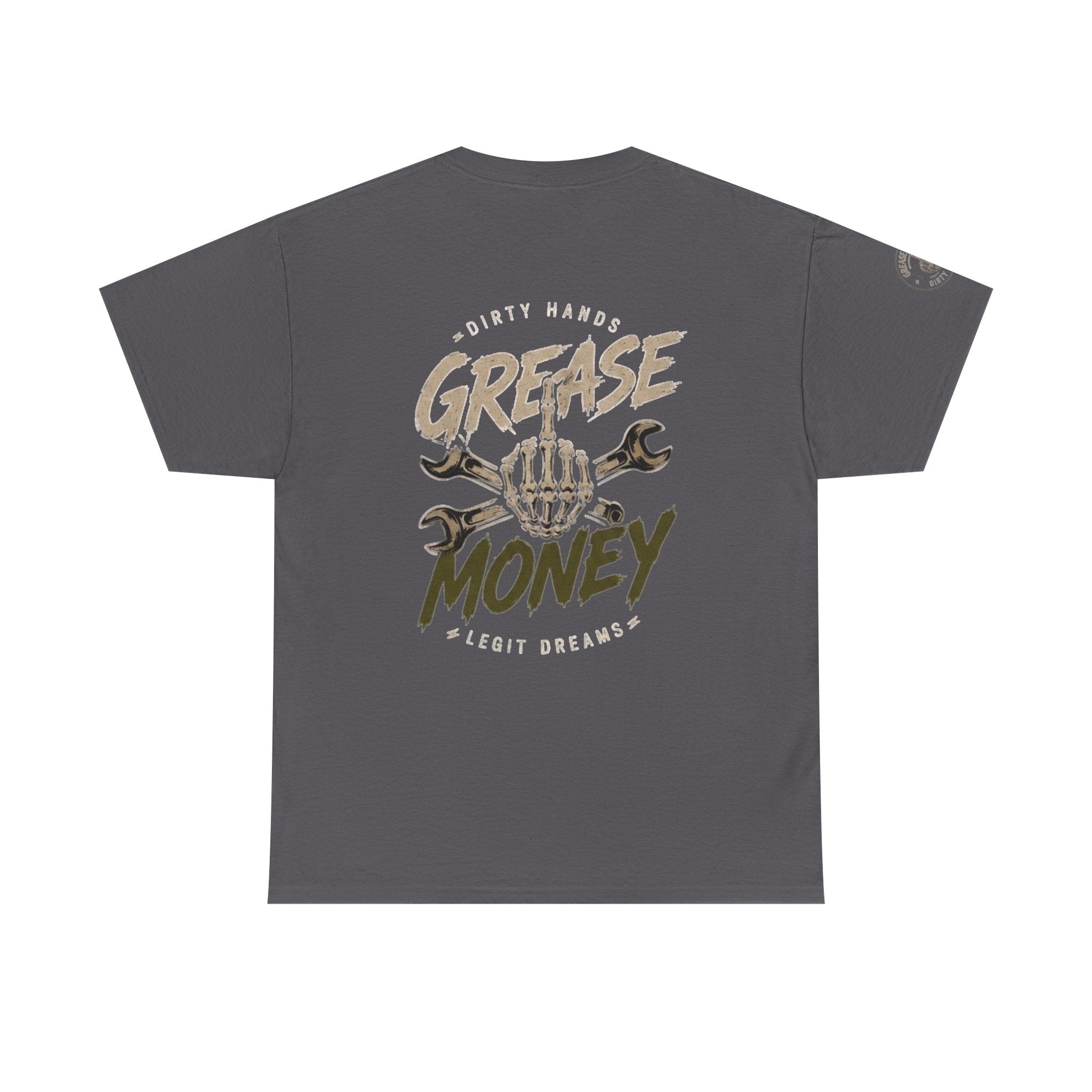 Grease Money Graphic Tee — Vintage Mechanic Car Wrench Shirt
