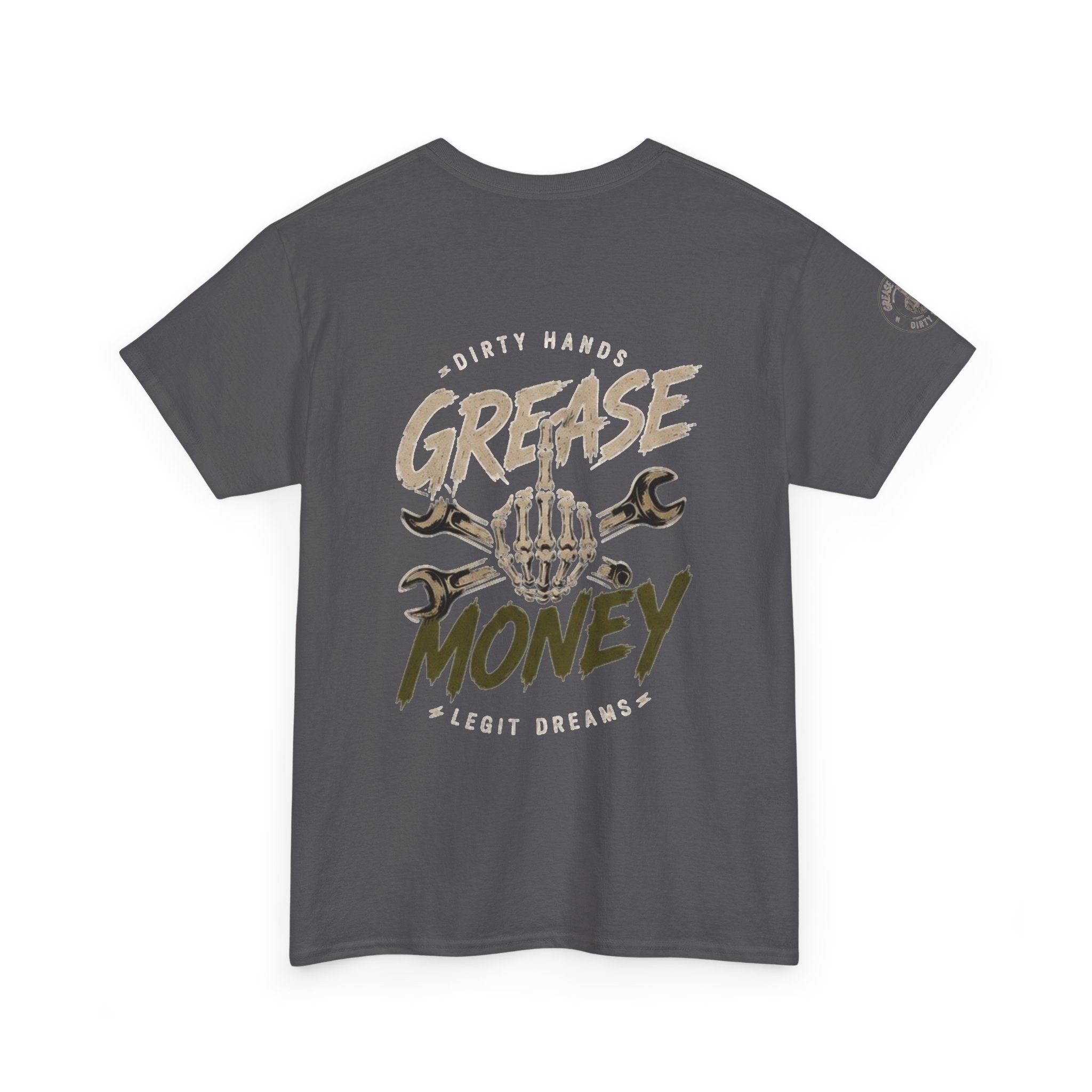 Grease Money Graphic Tee — Vintage Mechanic Car Wrench Shirt