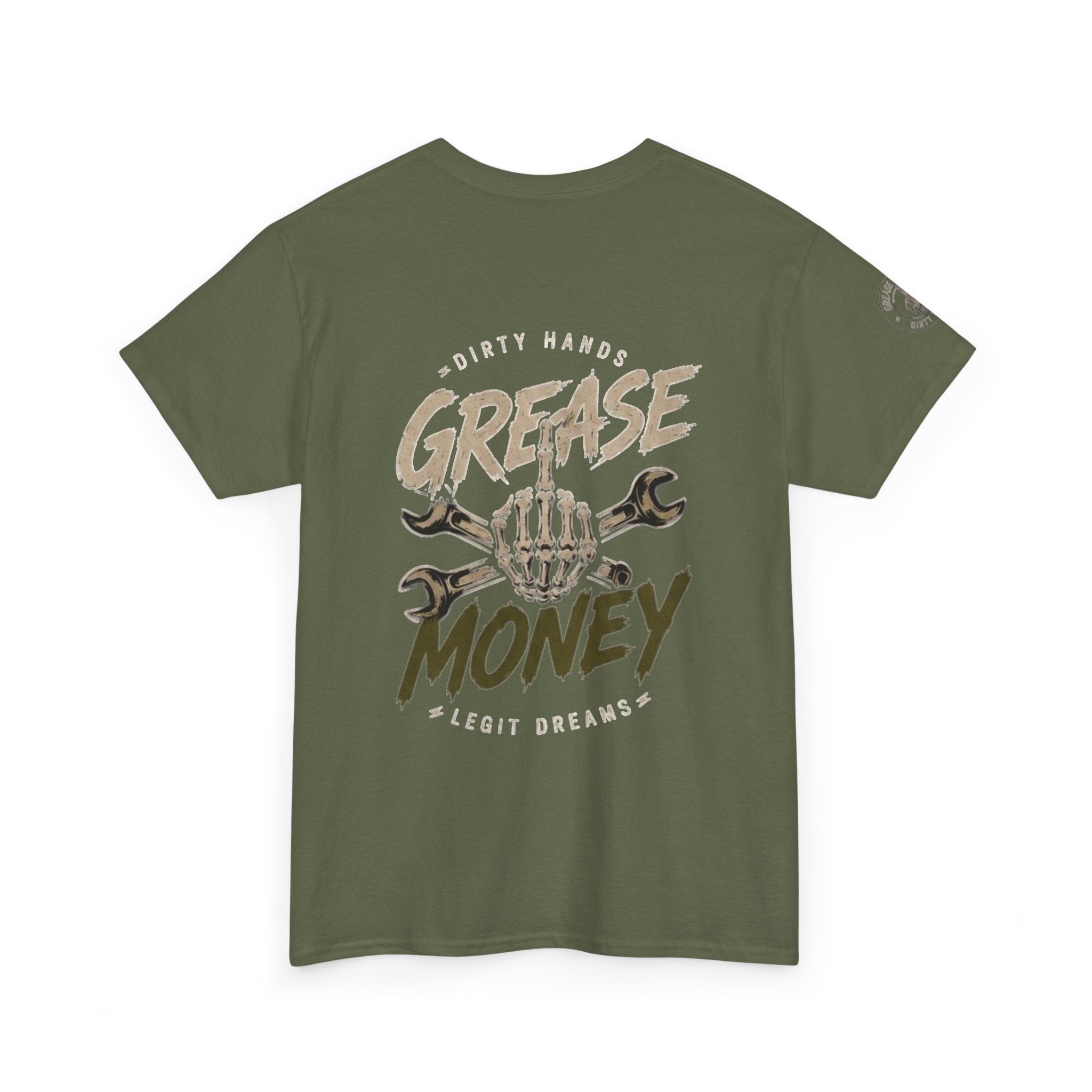 Grease Money Graphic Tee — Vintage Mechanic Car Wrench Shirt