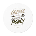 Grease Money Round Vinyl Sticker — Mechanic Skull & Wrenches | 'Dirty Hands, Legit Dreams'