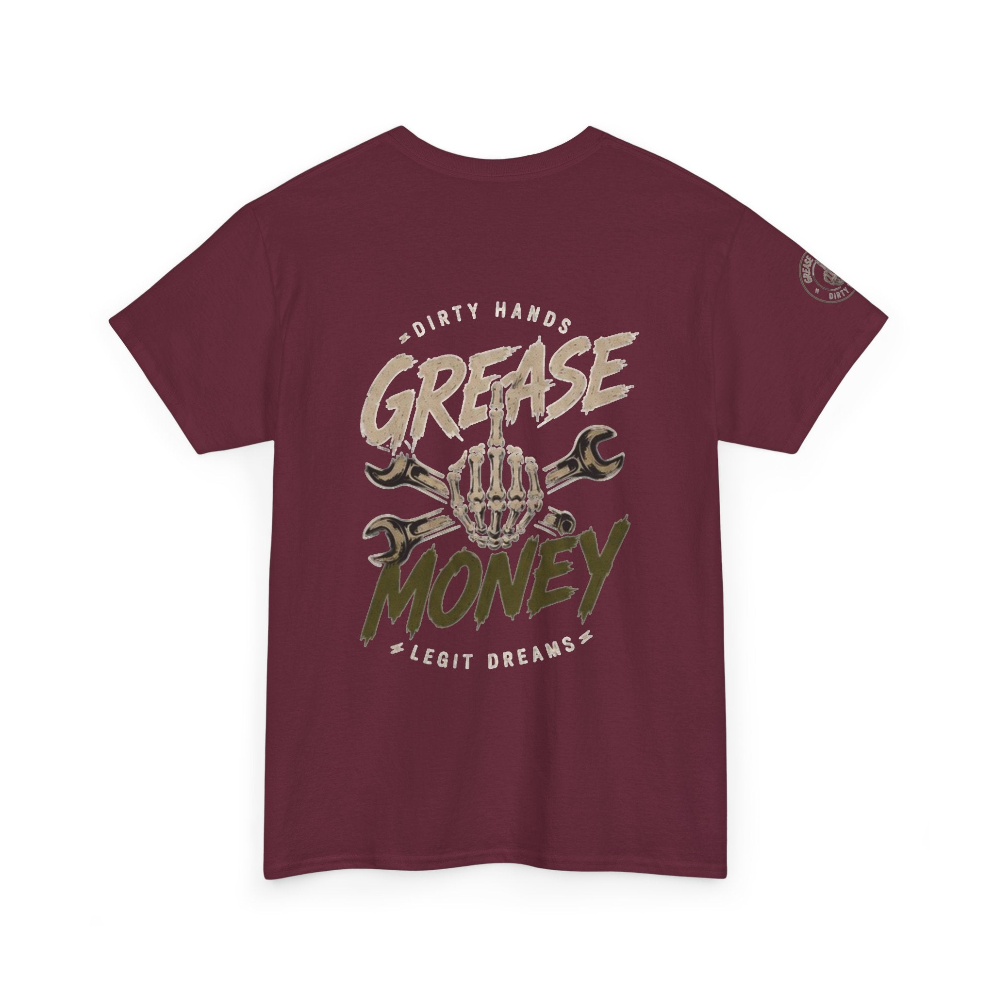 Grease Money Graphic Tee — Vintage Mechanic Car Wrench Shirt