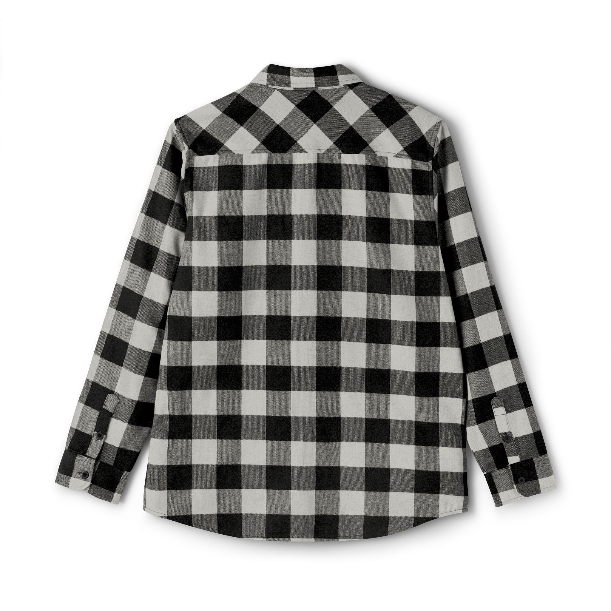 GM, Black & White Buffalo Plaid Flannel Shirt