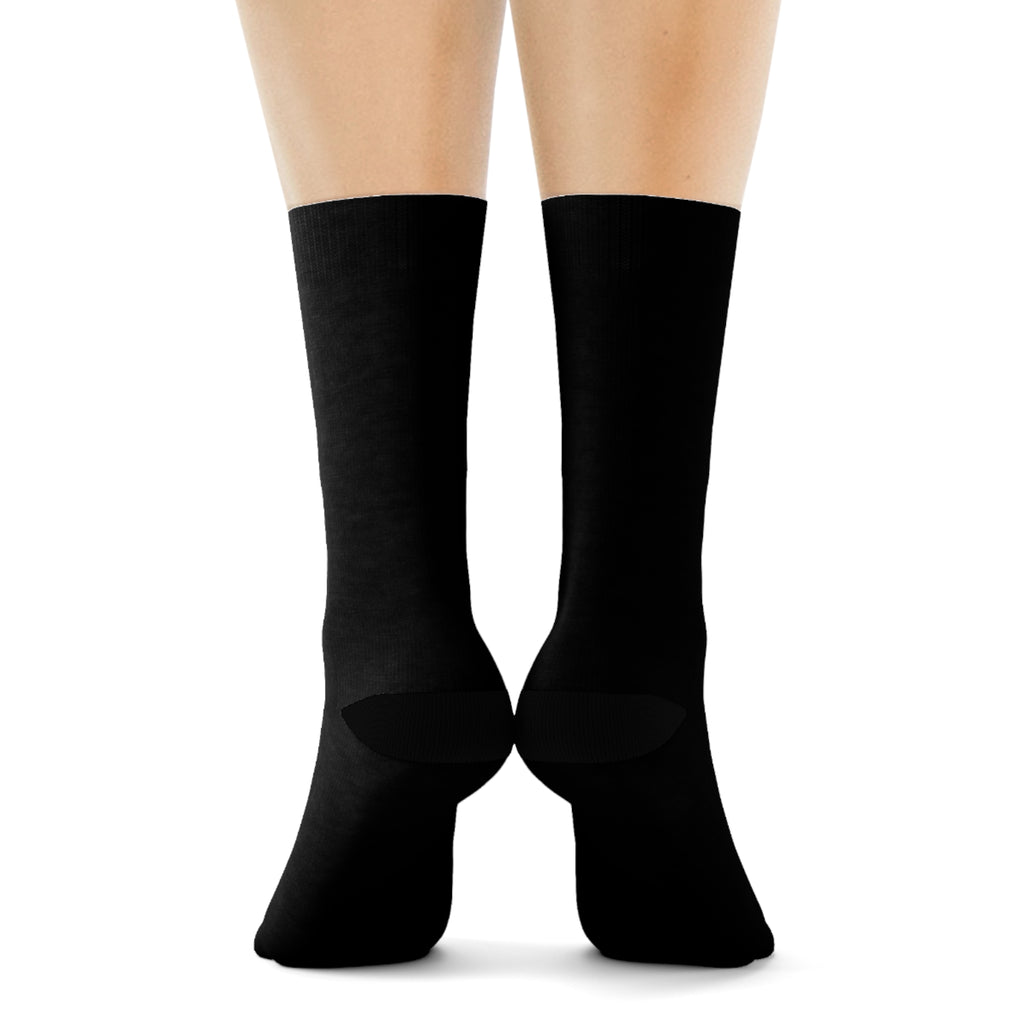 GM Skull Crew Socks — Black Graphic Athletic Socks