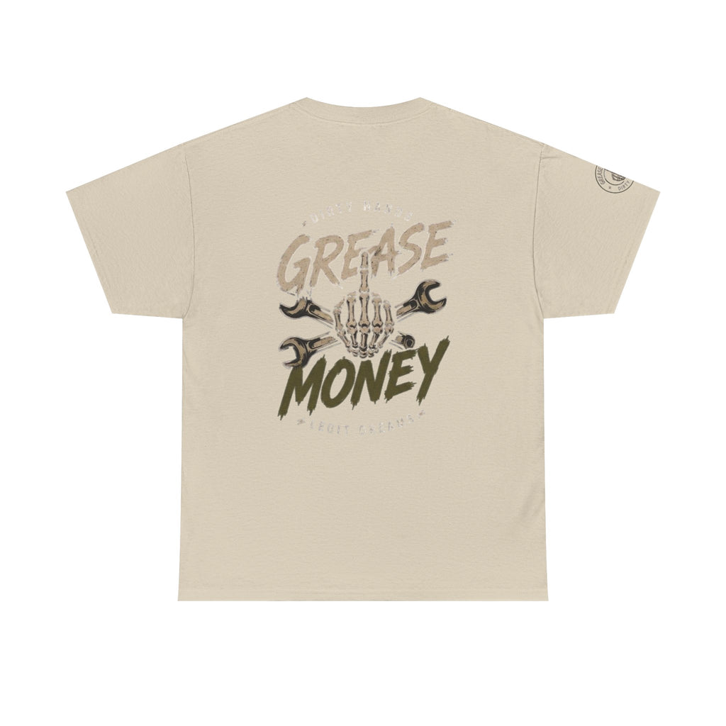 Grease Money Graphic Tee — Vintage Mechanic Car Wrench Shirt