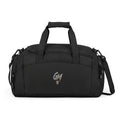 Camo Initial 'GM' Gym Bag — Durable Black Duffel for Fitness & Travel