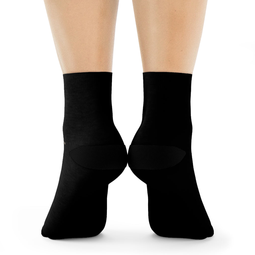 GM Skull Crew Socks — Black Graphic Athletic Socks