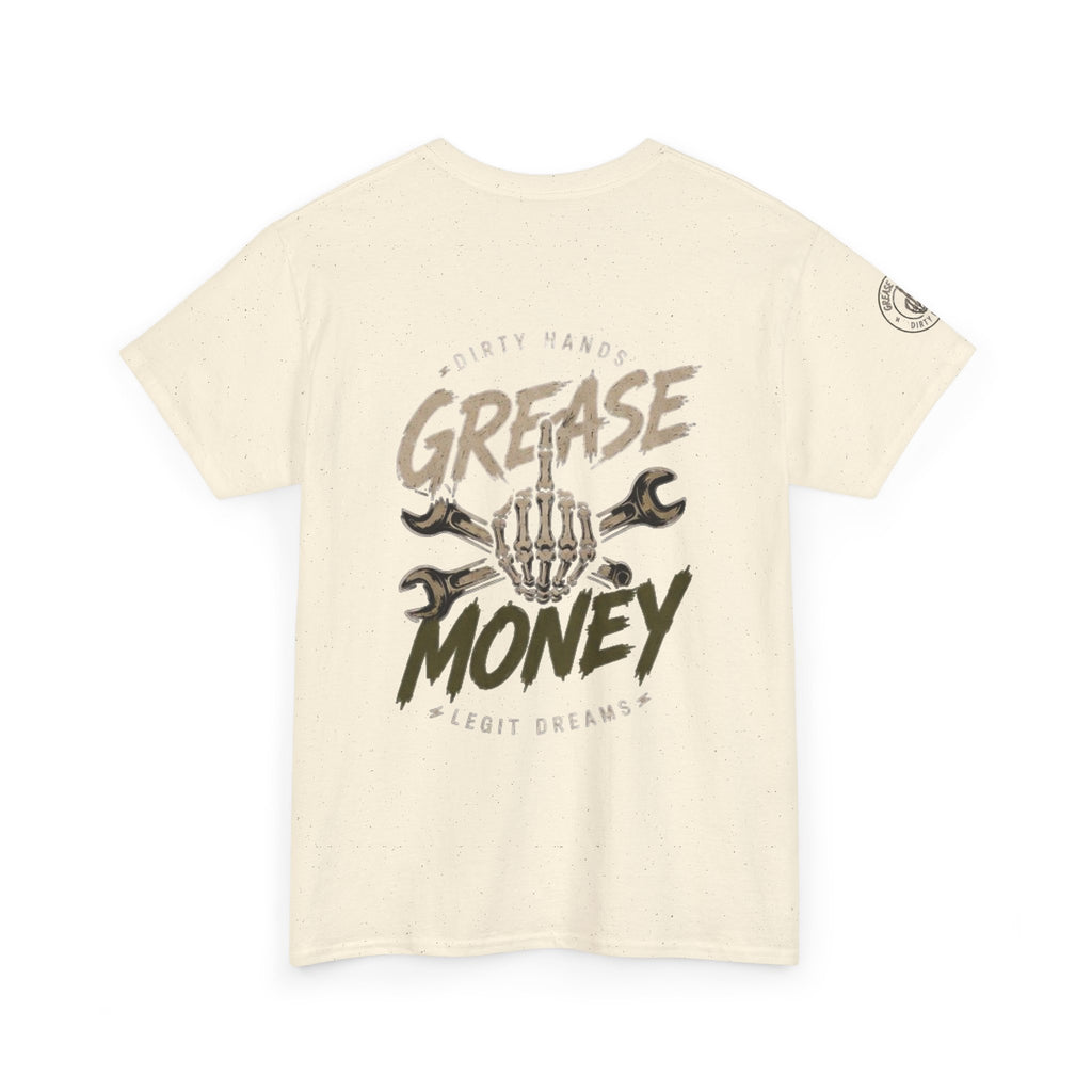 Grease Money Graphic Tee — Vintage Mechanic Car Wrench Shirt