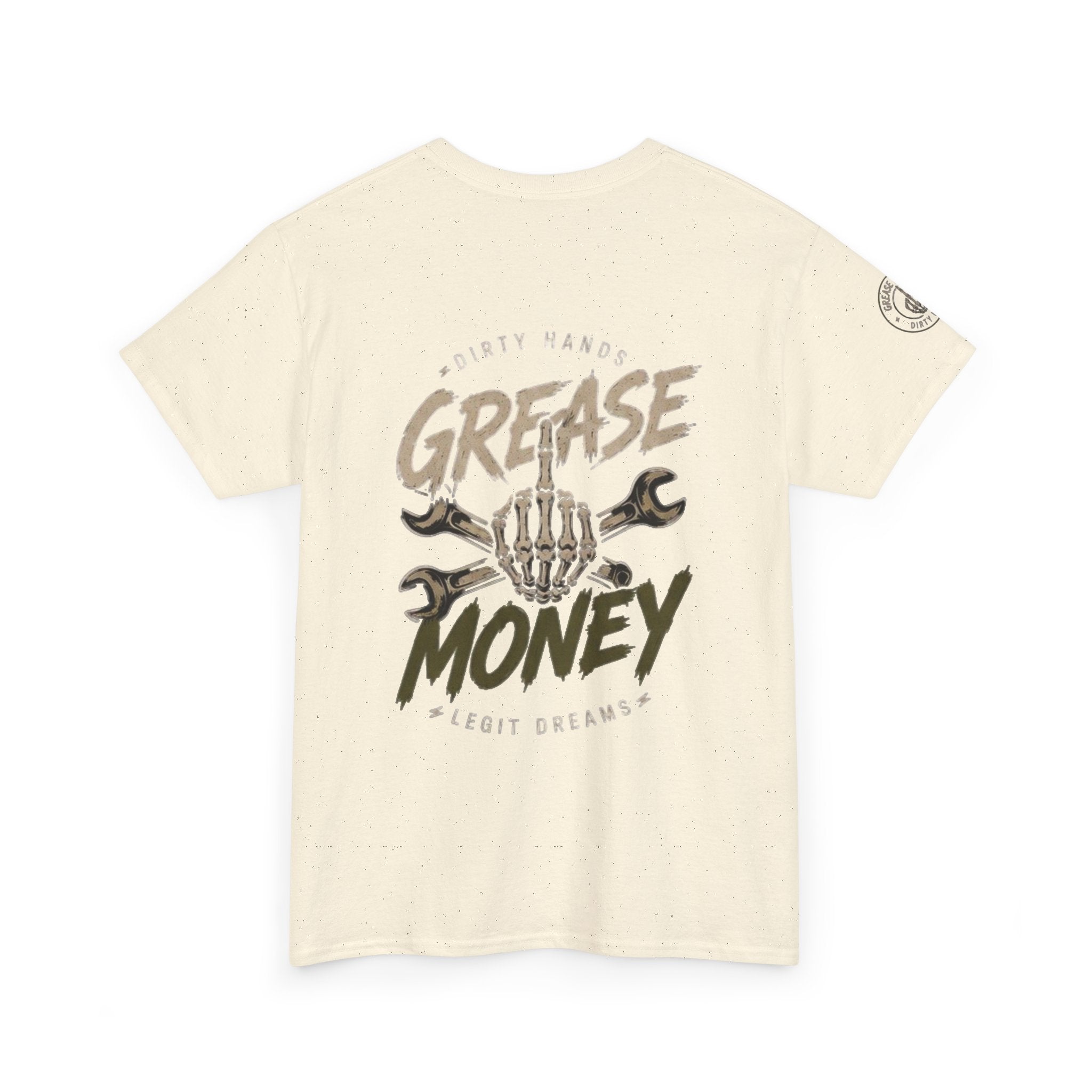 Grease Money Graphic Tee — Vintage Mechanic Car Wrench Shirt