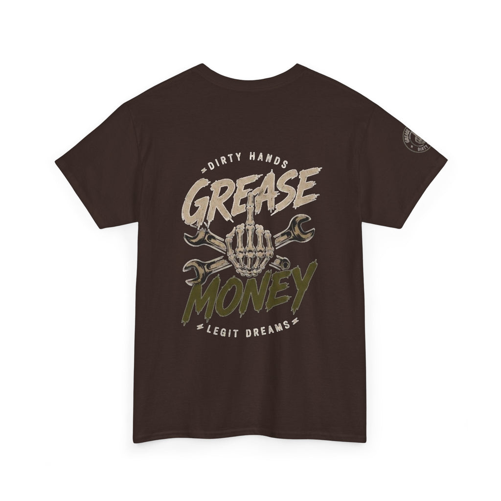 Grease Money Graphic Tee — Vintage Mechanic Car Wrench Shirt