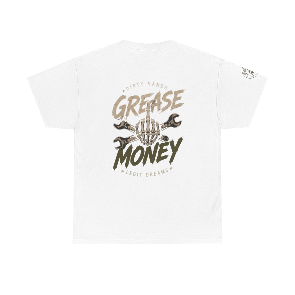 Grease Money Graphic Tee — Vintage Mechanic Car Wrench Shirt