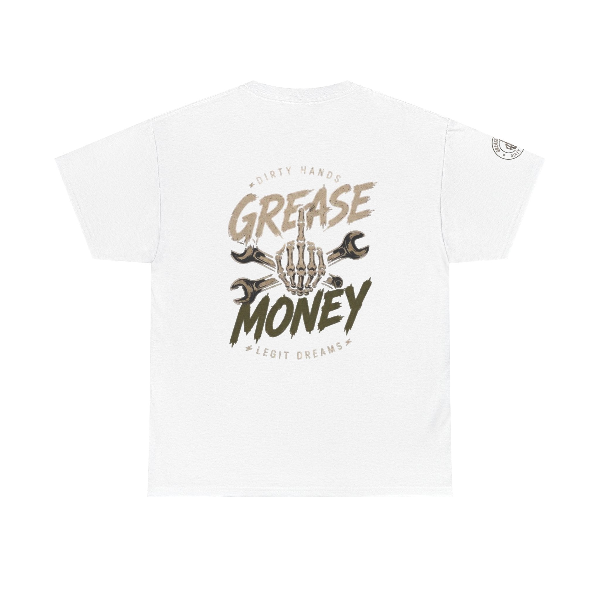 Grease Money Graphic Tee — Vintage Mechanic Car Wrench Shirt