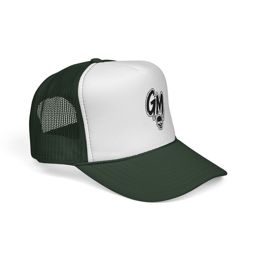 GM Skull Trucker Cap - Bold Retro Logo Mesh Hat