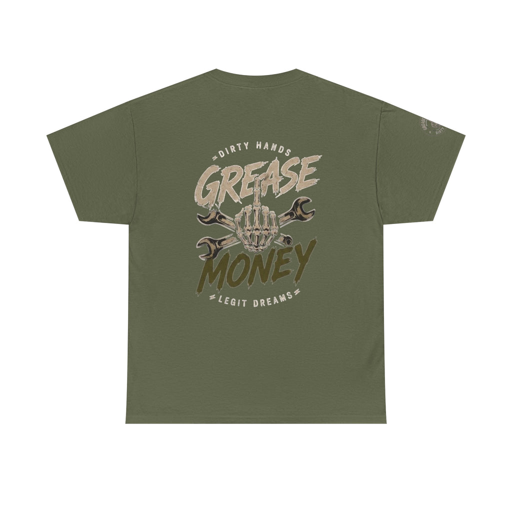 Grease Money Graphic Tee — Vintage Mechanic Car Wrench Shirt
