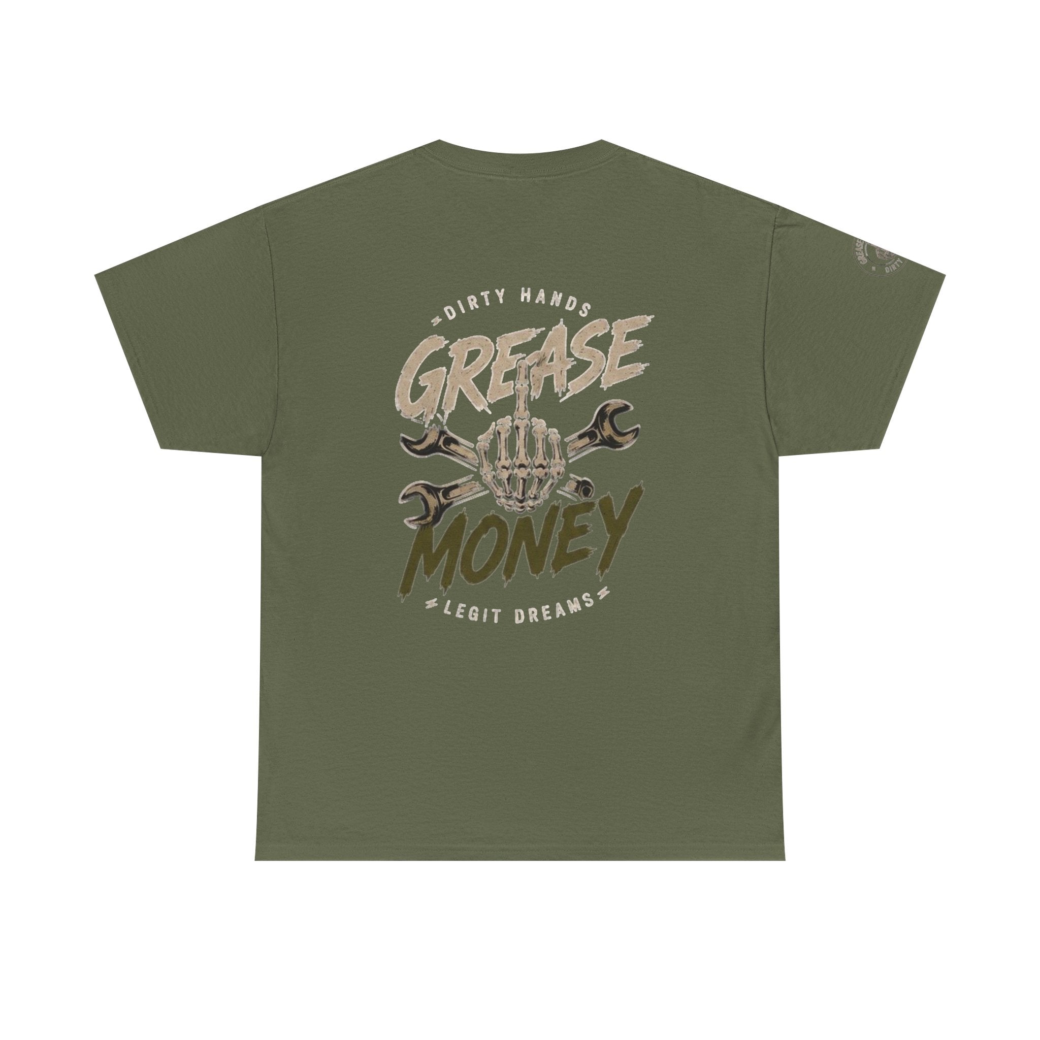 Grease Money Graphic Tee — Vintage Mechanic Car Wrench Shirt