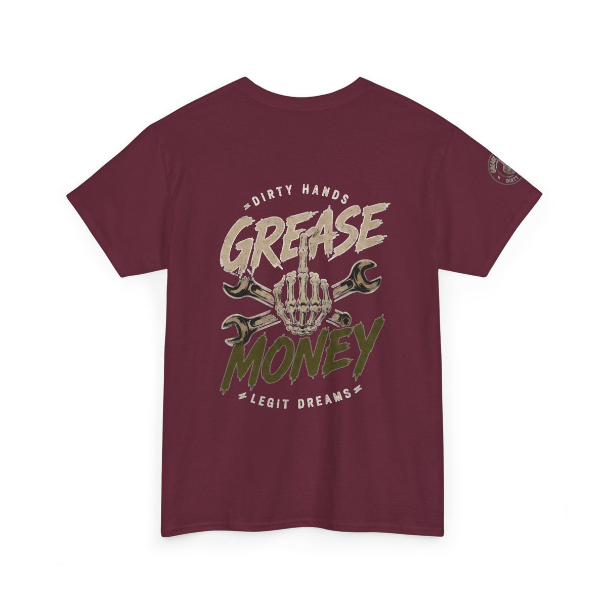 Grease Money Graphic Tee — Vintage Mechanic Car Wrench Shirt