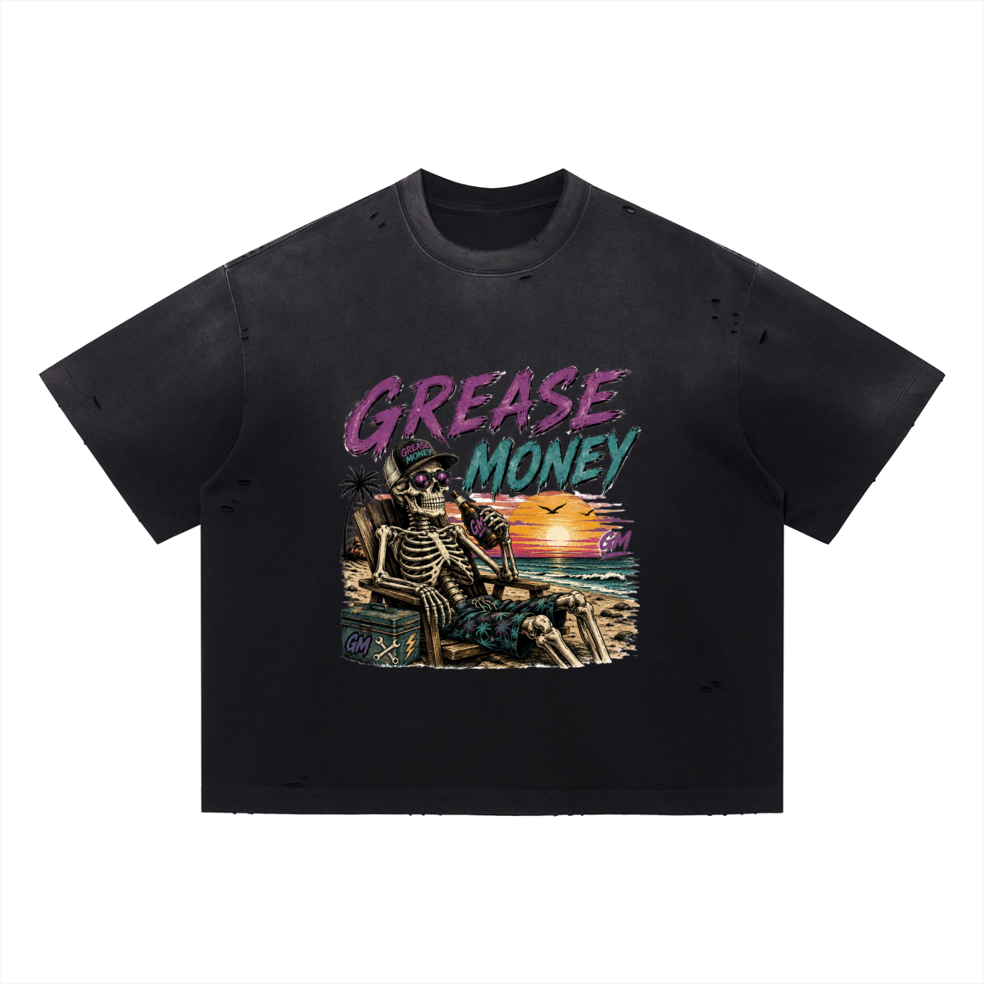 Vintage Washed Distressed Boxy Oversized T-Shirt