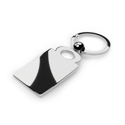 GM Skull Rectangle Photo Keyring — Personalized Metal Photo Keychain