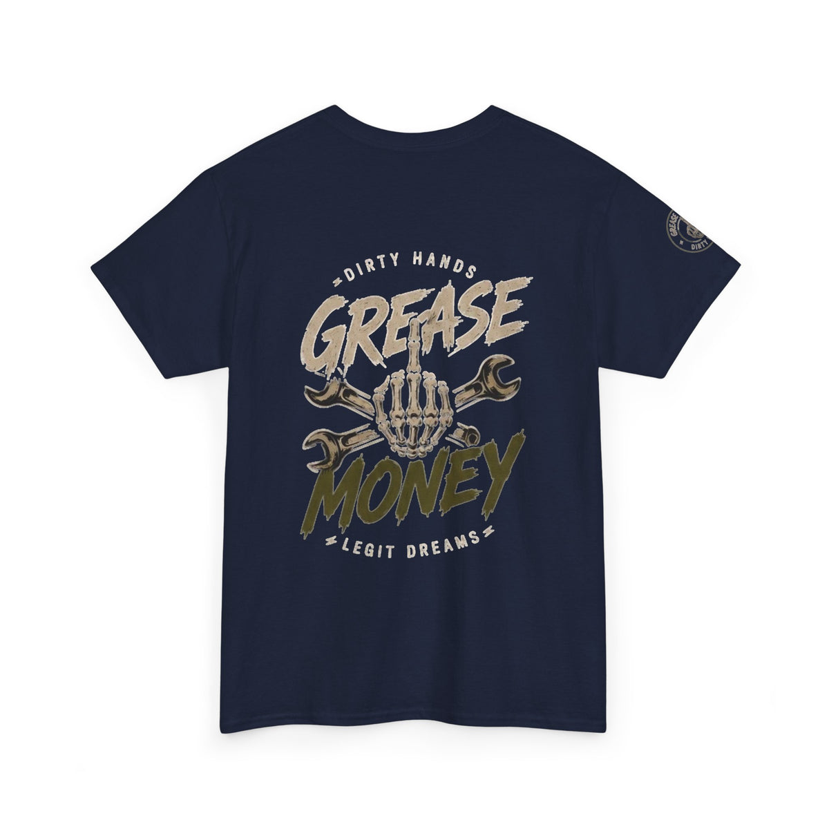 Grease Money Graphic Tee — Vintage Mechanic Car Wrench Shirt