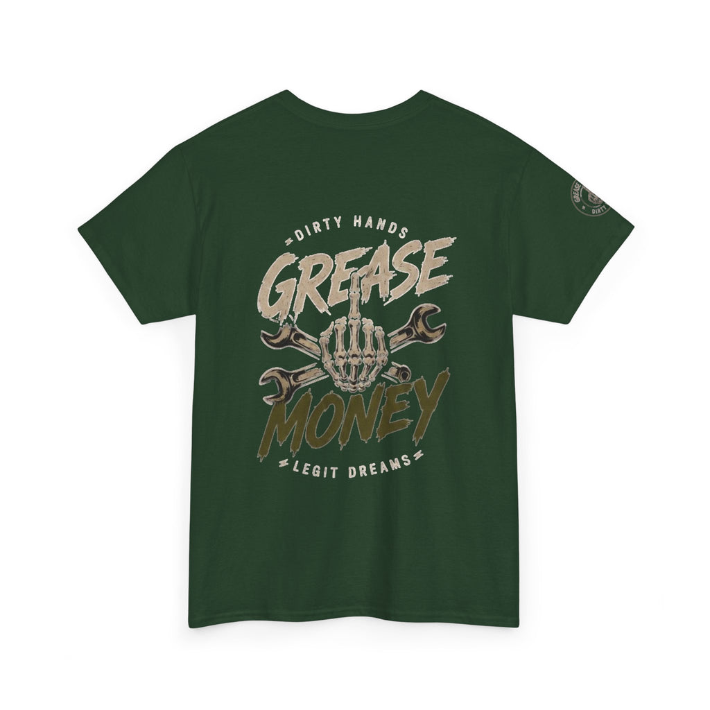 Grease Money Graphic Tee — Vintage Mechanic Car Wrench Shirt
