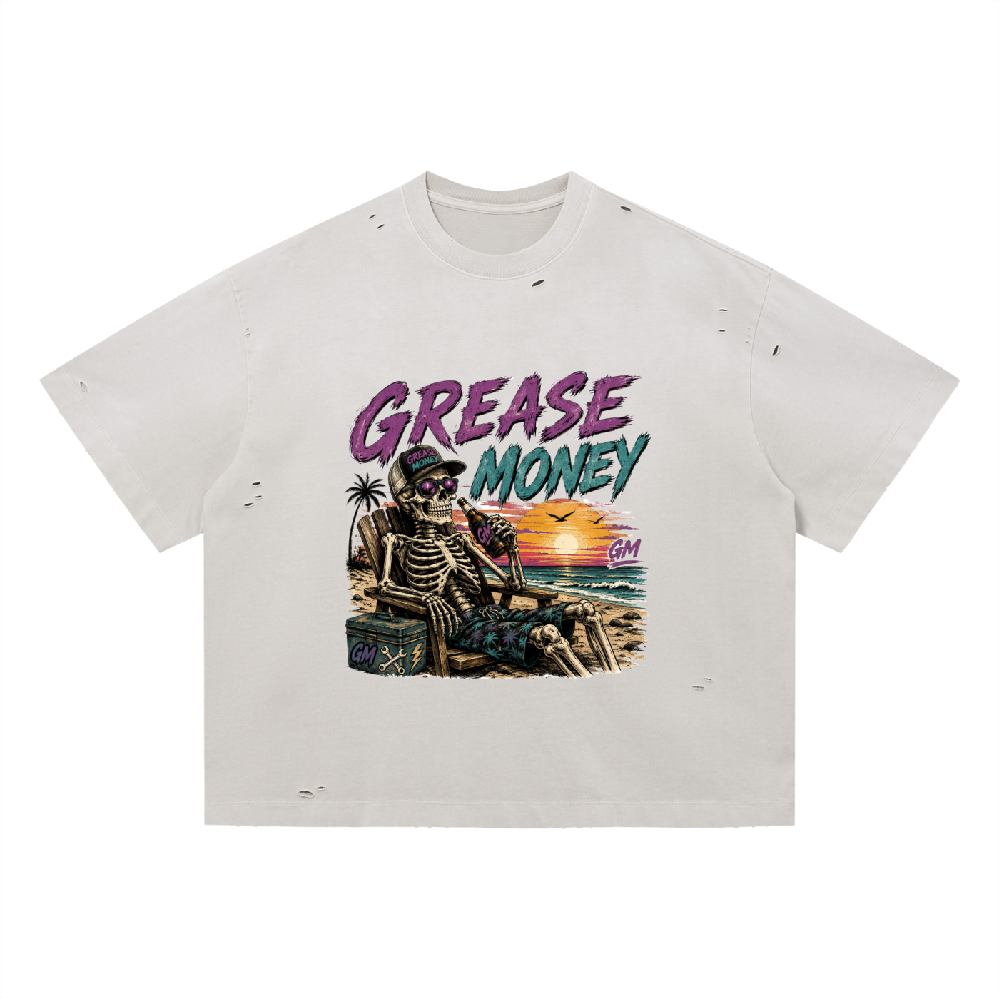 Vintage Washed Distressed Boxy Oversized T-Shirt