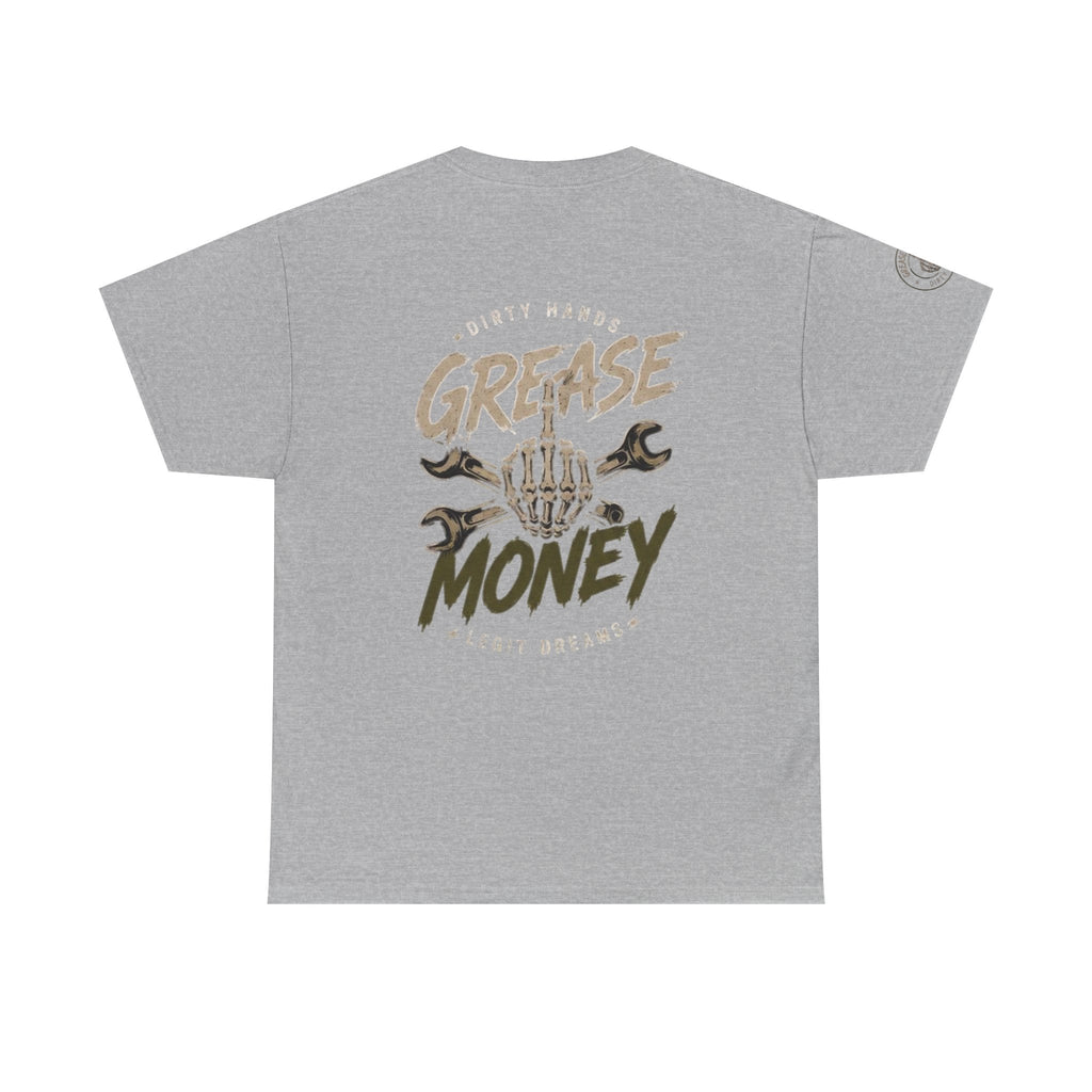 Grease Money Graphic Tee — Vintage Mechanic Car Wrench Shirt