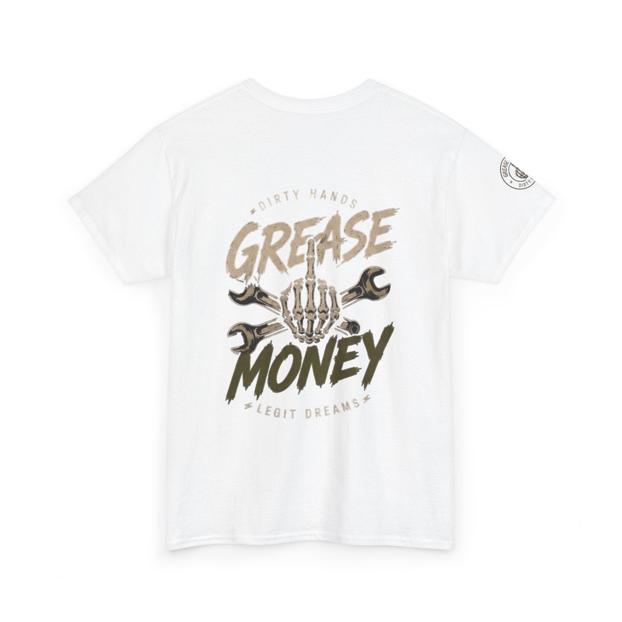 Grease Money Graphic Tee — Vintage Mechanic Car Wrench Shirt