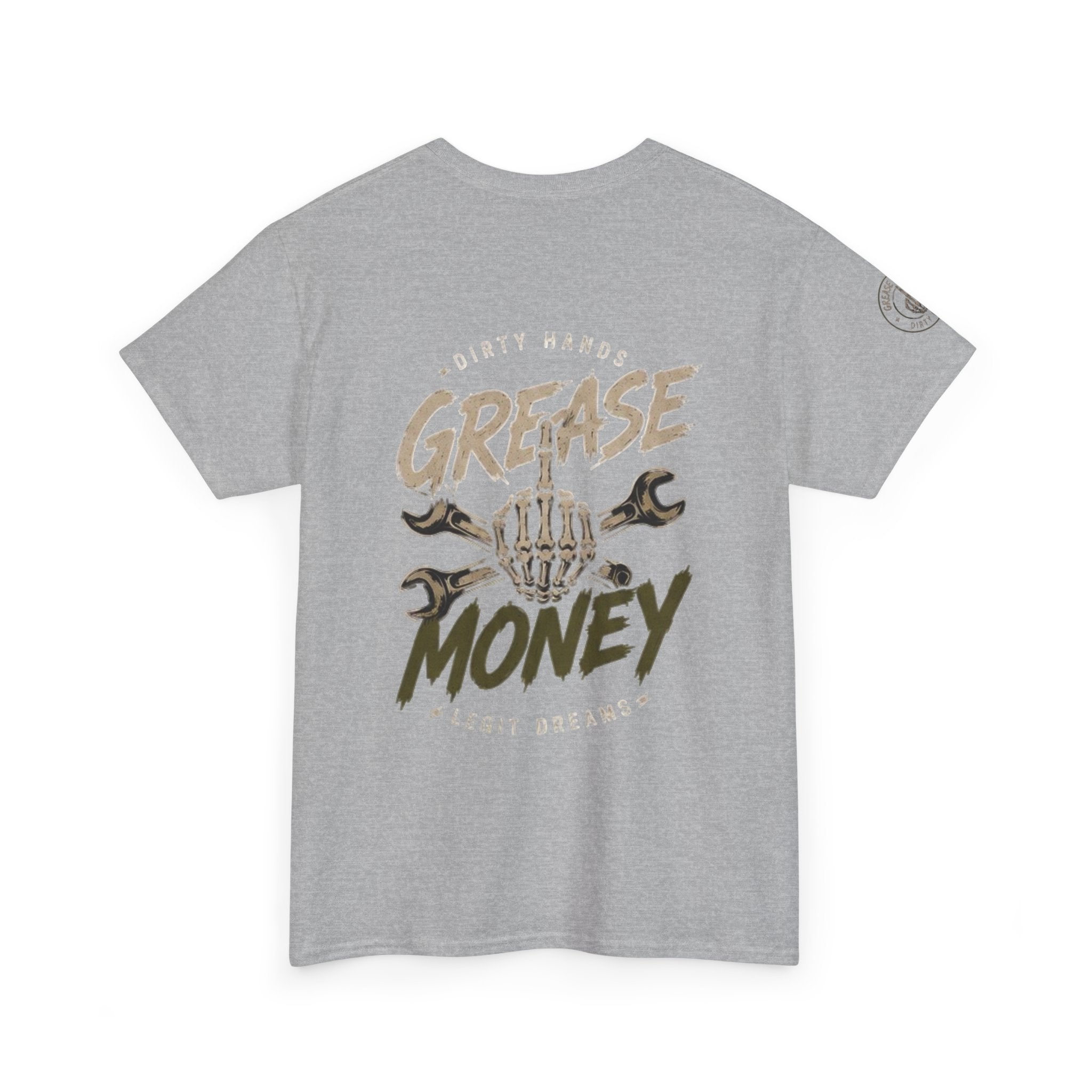 Grease Money Graphic Tee — Vintage Mechanic Car Wrench Shirt