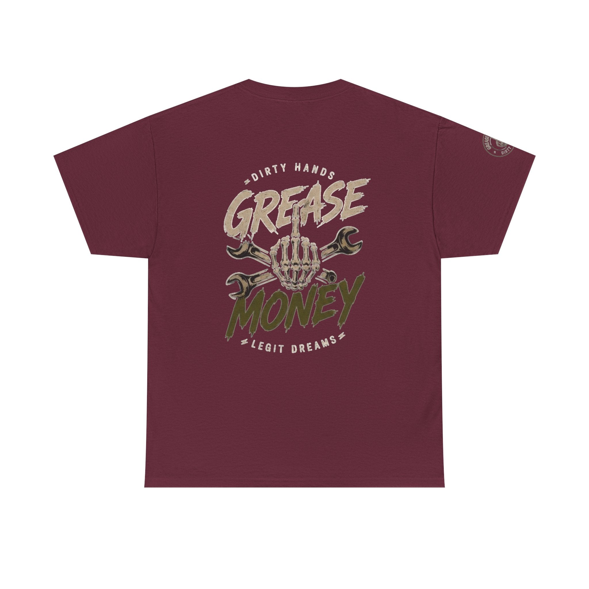 Grease Money Graphic Tee — Vintage Mechanic Car Wrench Shirt