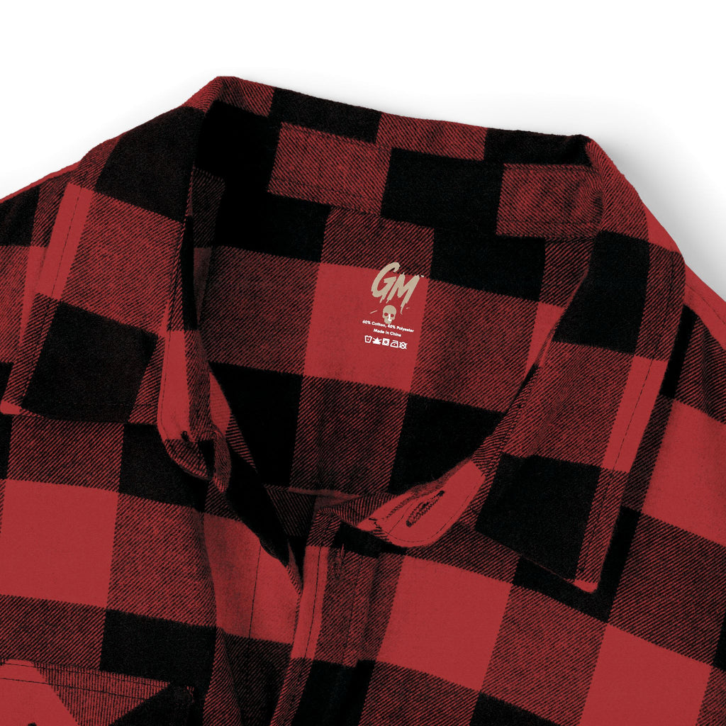 GM, Black & White Buffalo Plaid Flannel Shirt