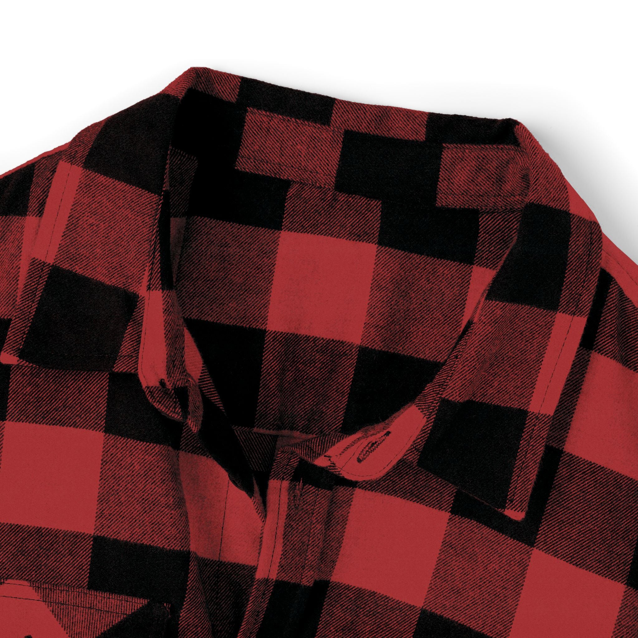 GM, Black & White Buffalo Plaid Flannel Shirt