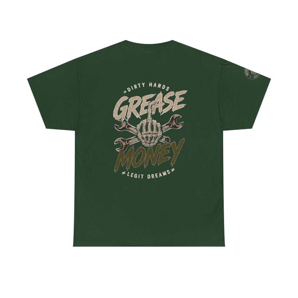 Grease Money Graphic Tee — Vintage Mechanic Car Wrench Shirt