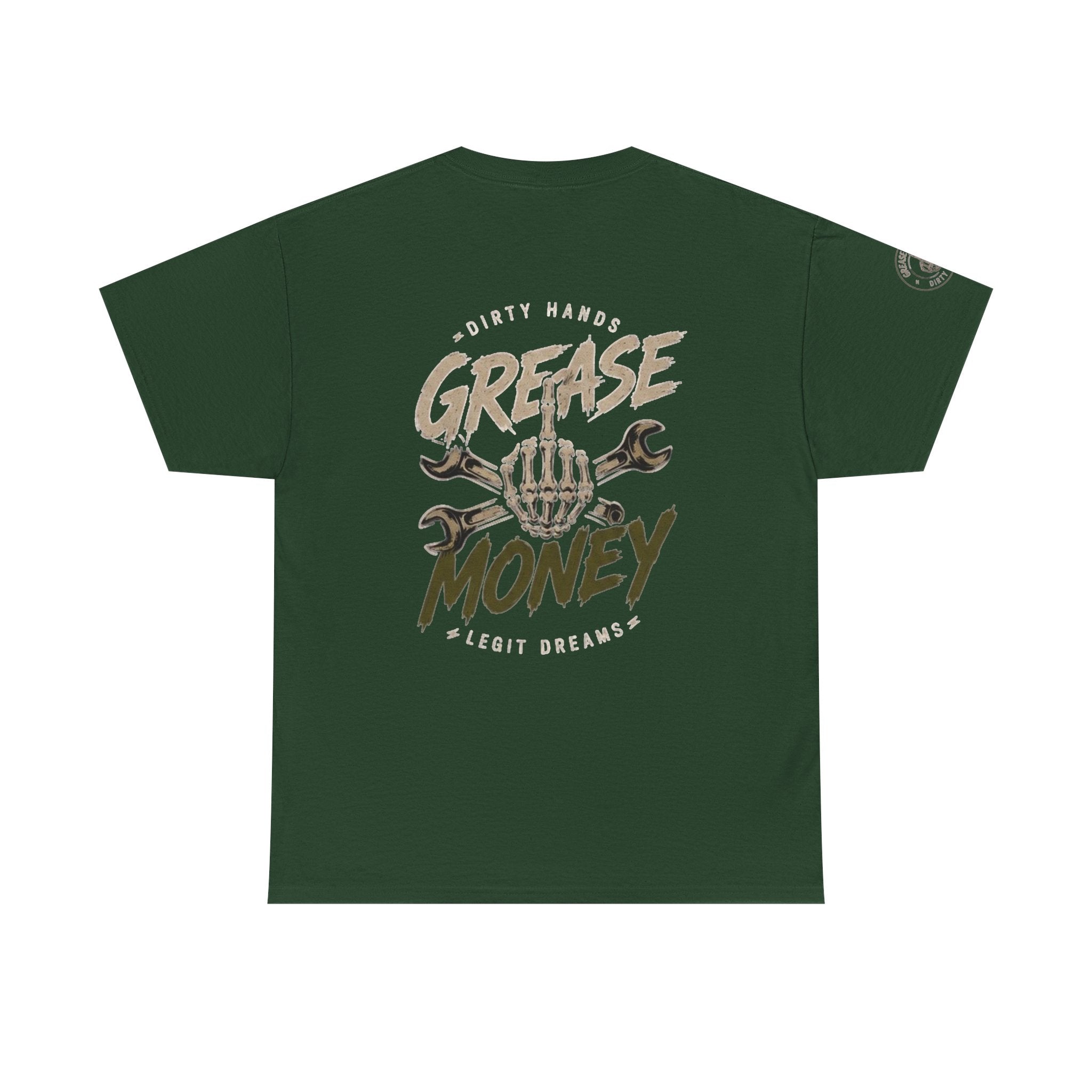Grease Money Graphic Tee — Vintage Mechanic Car Wrench Shirt