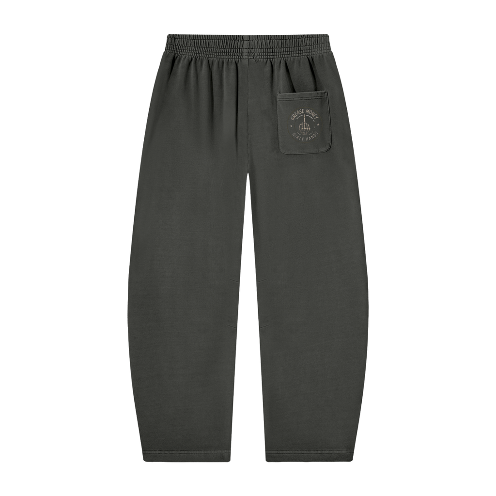 Unisex Vintage Washed Barrel Leg Sweatpants
